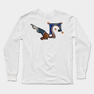 Manicule 14 C Maastricht Psalter Long Sleeve T-Shirt